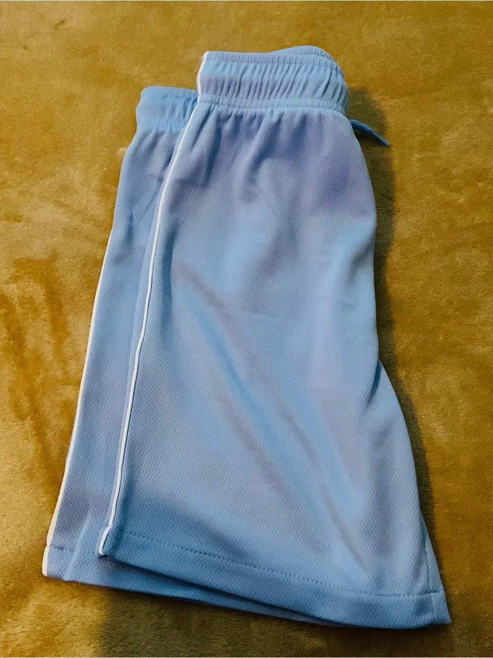 The Children's Place Light Blue Kids Athletic Shorts with White Pipping